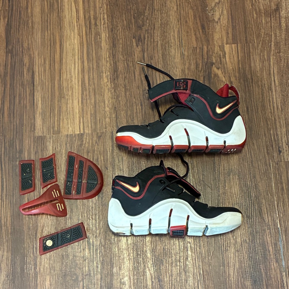 Nike Zoom LeBron IV 4 Black Red 314647-011 Size 8 Restore Custom Read